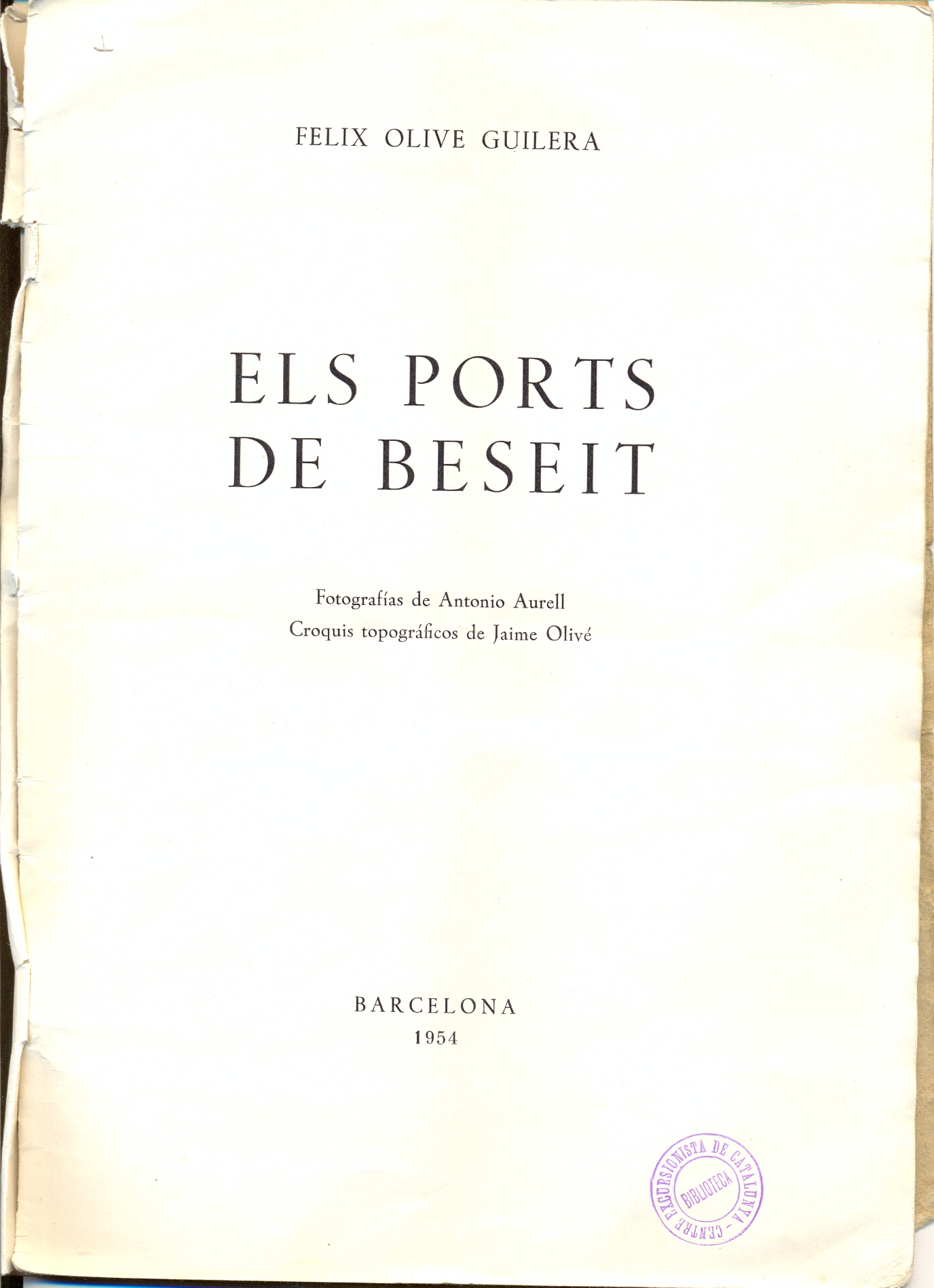 Ports de Beseit, Els - Portada
